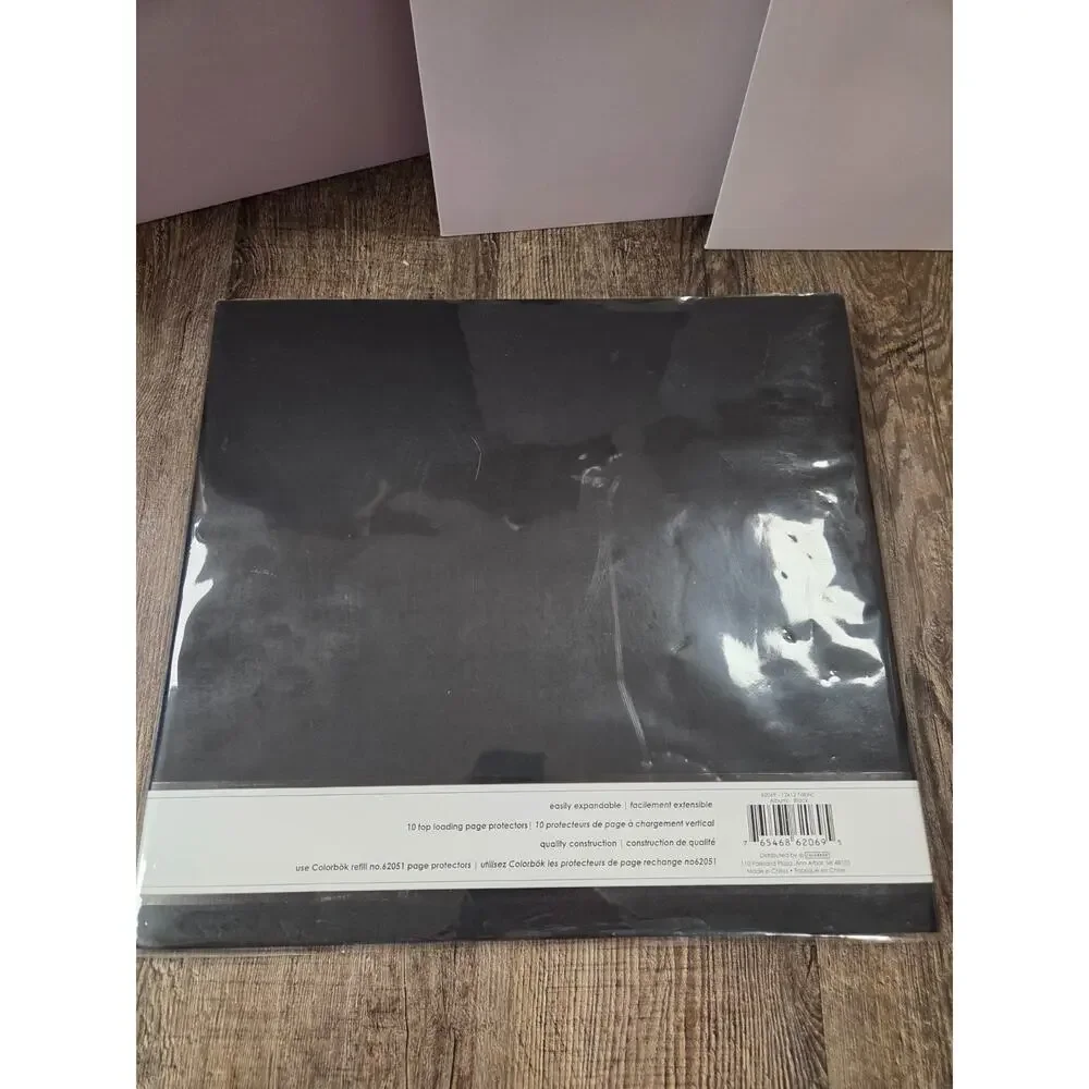 Colorbok Post Bound Album 12 x 12 inch Black Fabric NEW Photo Scrapbooking